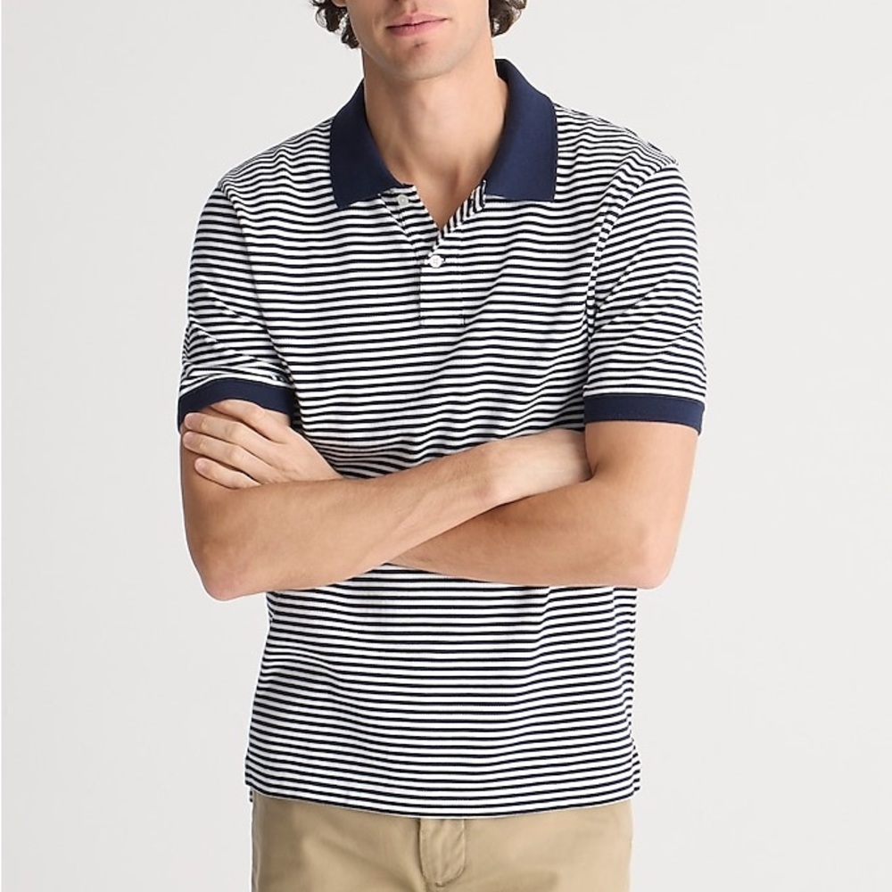 NEW / J.Crew  Piqué polo shirt in stripe